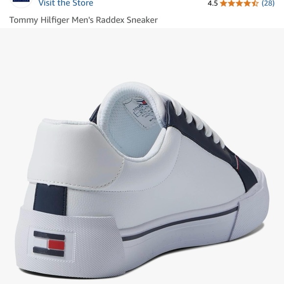 Tommy Hilfiger White and Navy Athletic Shoes - Picture 12 of 16